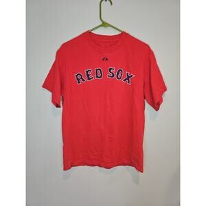 Boston Red Sox Mens David Ortiz Short Sleeve Jersey T-shirt Size M Red #34 MLB